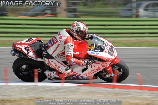 2009-09-26 Imola 1343 Variante alta - Superbike - Qualifyng Practice - Michel Fabrizio - Ducati 1098R